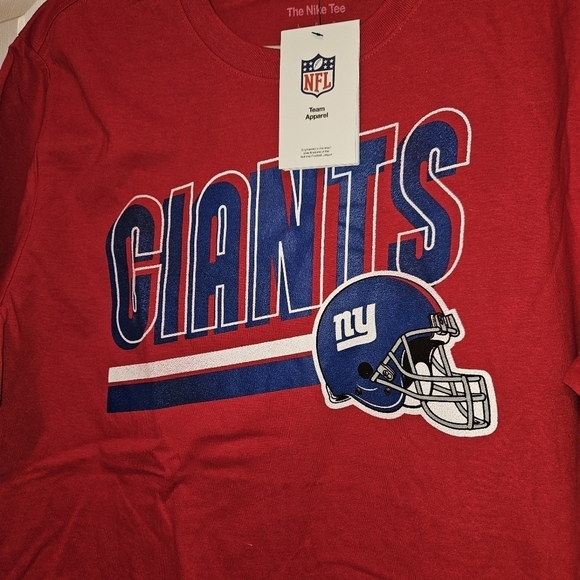 NWT NIKE New York Giants team apparel logo helmet red tshirt size L. - Picture 2 of 4